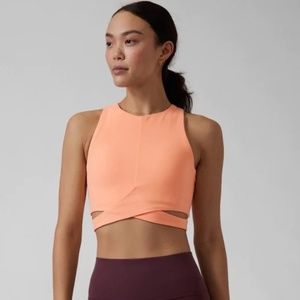 Athleta Bright Peach Conscious Crop Cut Out Bra A-C NWT/NEW